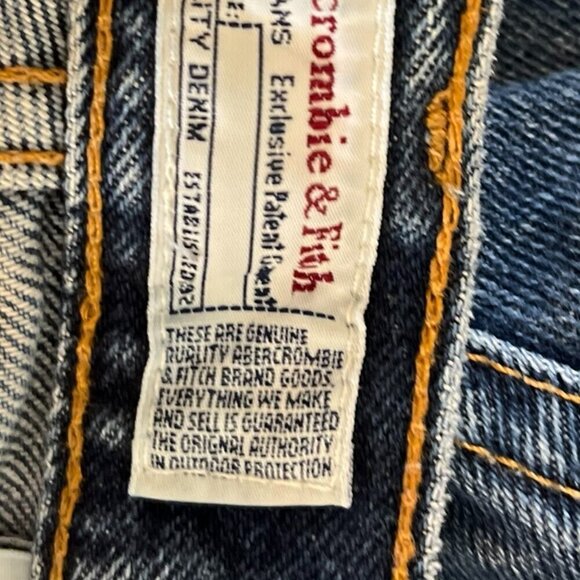 Abercrombie & Fitch Vintage Y2K Retro Slouch Jean Shorts Sz 6 - Picture 7 of 7